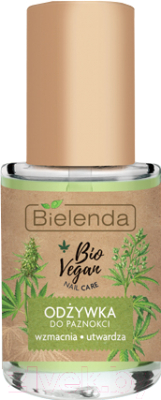 Лак для ногтей Bielenda Bio Vegan Nail Care кондиц. укрепляющий с семенами конопли (10мл)