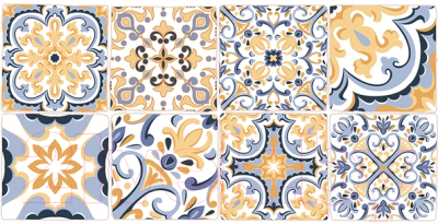 Декоративная плитка Нефрит-Керамика Лорена / 00-00-5-08-30-61-1484 (400x200, голубой)