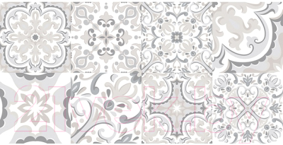 Декоративная плитка Нефрит-Керамика Лорена / 00-00-5-08-30-06-1484 (400x200, серый)