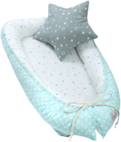 Кокон-гнездышко для новорожденных Martoo Nest / NST-GR-BL (голубой/серый) - 