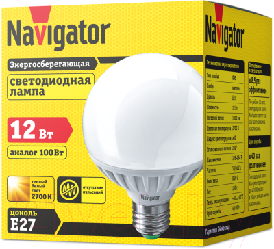 Лампа Navigator 94 147 NLL-G95-12-230-2.7K-E27