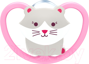 

Пустышка NUK, Розовый;серый, Space Ортодонтической формы / 10730269