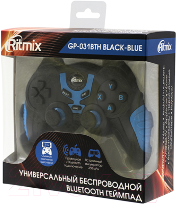 Геймпад Ritmix GP-031BTH (черный/синий)
