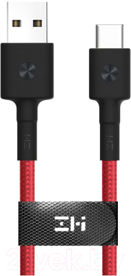 Кабель ZMI AL431 USB-C PP Braided Type-C / ZMKAL431CNRD (2м, красный)