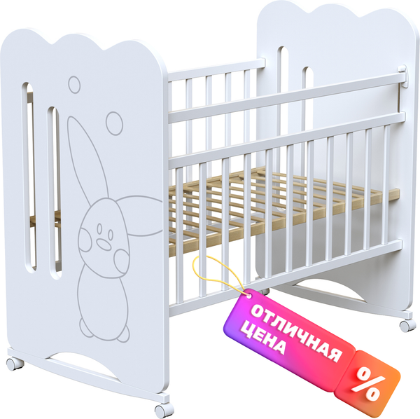 Детская кроватка VDK Sweet Rabbit колесо-качалка
