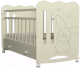 Детская кроватка VDK Sweet Rabbit колесо-качалка и ящик (слоновая кость) - 