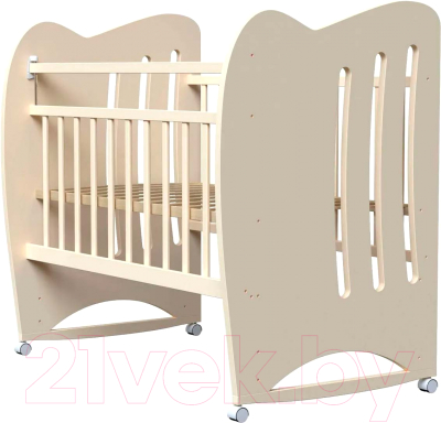 Детская кровать-трансформер VDK Wonderful колесо-качалка (слоновая кость)