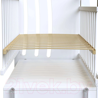Детская кровать-трансформер VDK Wonderful маятник-ящик (белый)