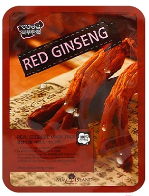 

Маска для лица тканевая May Island, Real Essense Red Ginseng Mask Pack