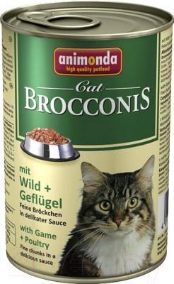 Влажный корм для кошек Animonda Brocconis дичь с домашней птицей (400г)