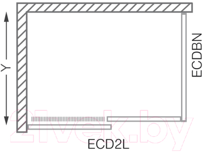 Душевой уголок Roltechnik Exclusive Line ECD2L/120+ECDBN/80 (черный/прозрачное стекло)