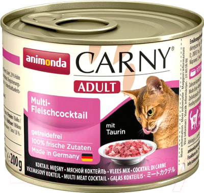 Влажный корм для кошек Animonda Carny Adult мультимясной коктейль (200г)