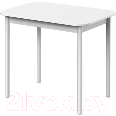 Обеденный стол Мамадома Фламп 90x65 (белый/белый)