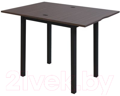 Обеденный стол Мамадома Джази 50(100)x70 раскладной (темное дерево/черный)