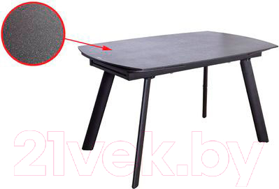 Обеденный стол Atreve Donald 140/200x80 (графитовый)