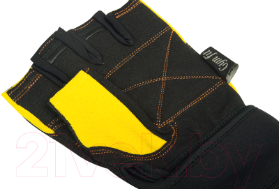 Перчатки для пауэрлифтинга Starfit SU-121 (L, черный/желтый)