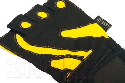Перчатки для пауэрлифтинга Starfit SU-121 (L, черный/желтый)