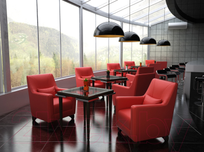 Кресло мягкое Савлуков-Мебель Канзас Fusion (красный)