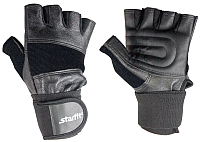 Перчатки для пауэрлифтинга Starfit SU-125 (L, черный) - 