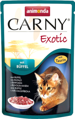 Влажный корм для кошек Animonda Carny Exotic с мясом буйвола (85г)