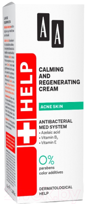 Крем для лица AA Help Acne Skin успокаивающий и регенерирующий (40мл)