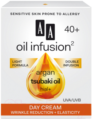 Крем для лица AA Oil Infusion2 40+ уменьшение морщин + эластичность дневной (50мл)