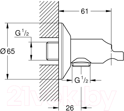

Подключение для душевого шланга GROHE, Sena 26333000