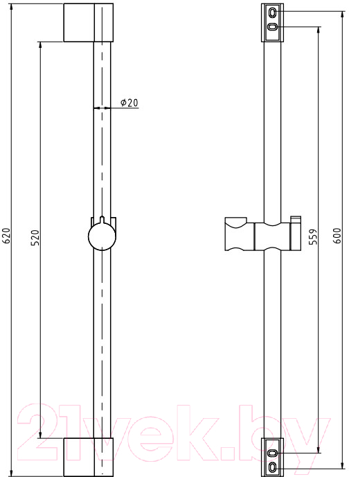 Душевая стойка Slezak RAV PD0015CMAT