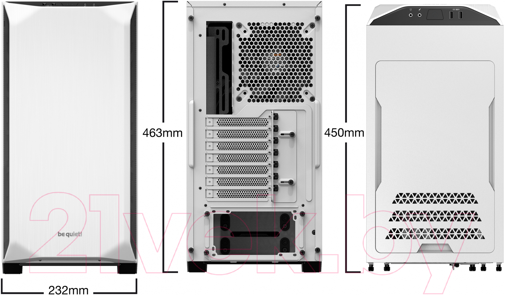 Корпус для компьютера Be quiet! Pure Base 500 Window White