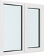 Окно ПВХ Добрае акенца С глухой и поворотно-откидной створками 2 стекла (1200x1000) - 
