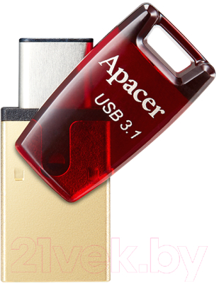 Usb flash накопитель Apacer AH180 32GB Red (AP32GAH180R-1)