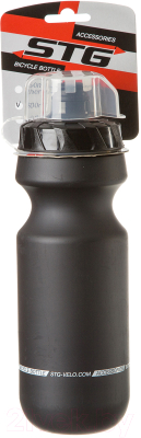 Бутылка для воды STG CSB-542M / Х88766 с крышкой (600мл, черный)
