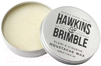 Воск для укладки бороды Hawkins & Brimble Elemi & Ginseng Moustache Wax для усов (50мл)