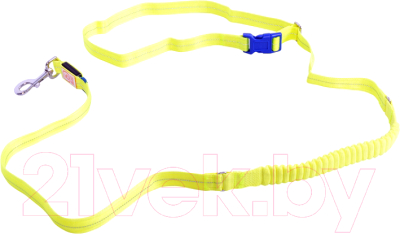 Поводок Duvo Plus 1270018/DV (светящийся с амортизатором, нейлоновый, желтый)