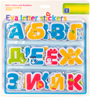 Набор стикеров для ванной Qunxing Toys Алфавит / JC-1606AB