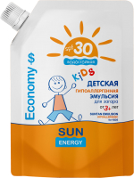 Эмульсия солнцезащитная Sun Energy Economy Детская гипоаллергенная SPF30+ (200мл) - 