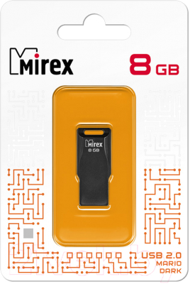 Usb flash накопитель Mirex Black 8GB (13600-FMUMAD08)