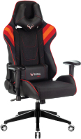 Кресло геймерское Бюрократ Zombie Viking 4 Aero Red (искусственная кожа/ткань, черный/красный) - 