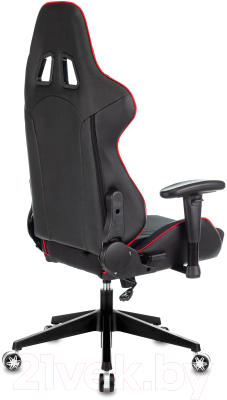 Кресло геймерское Бюрократ Zombie Viking 4 Aero Red (искусственная кожа/ткань, черный/красный)