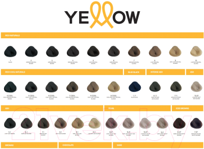 Крем-краска для волос Yellow Color Rich Cool 8 (100мл)
