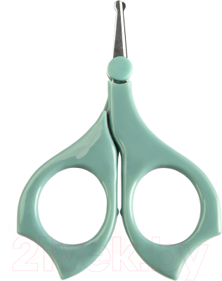 Ножницы для новорожденных Happy Baby Scissors с колпачком 17004 (оливковый)