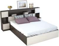 Комплект мебели для спальни Rikko Бася КР552 с прикроватным блоком (венге/дуб атланта) - 