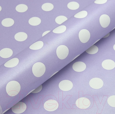 Набор бумаги для оформления подарков No Brand В горошек / 3283-1 (10л, светло-фиолетовый)