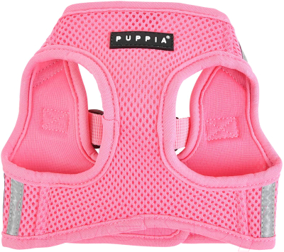 Шлея-жилетка для животных Puppia Soft / PAUA-HB1828-PK-S (розовый/светоотражающий)