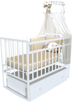 Детская кроватка VDK Magico Mini / Кр1-04м (белый) - 