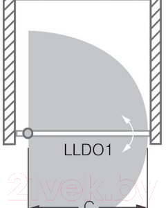 Душевая дверь Roth Lega Line LLDO1/90 (хром/прозрачное стекло)