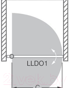 Душевая дверь Roltechnik Lega Line LLDO1/90 (хром/печатный узор)