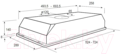 Вытяжка скрытая Beko HNU51311SH