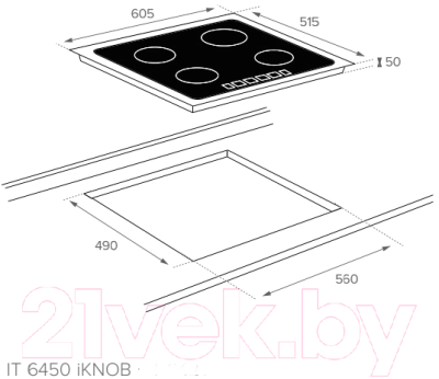 Комплект встраиваемой техники Teka HBB 720 BK + IT 6450 Iknob