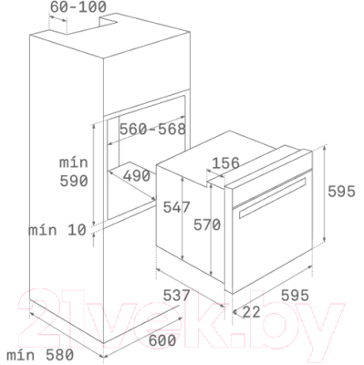 Комплект встраиваемой техники Teka HSB 610 WH + IT 6450 Iknob